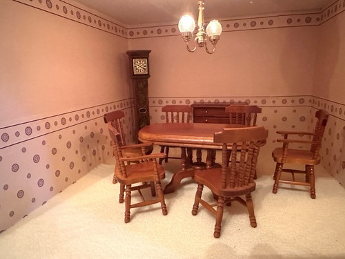 Dolls house dining table - dolls, &